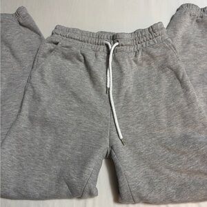 Gray Sweatpants with Drawstring